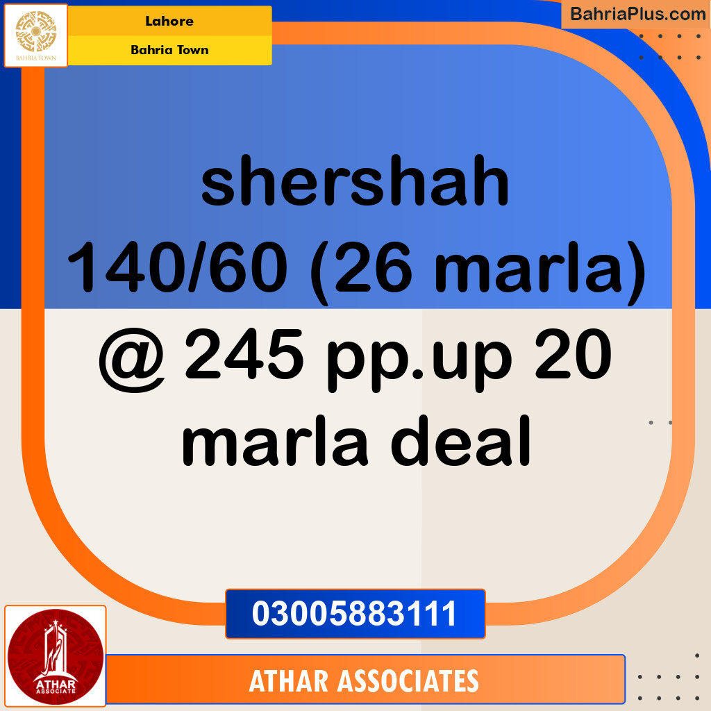 Residential Plot for Sale in Bahria Town, Lahore - (BP-137989)