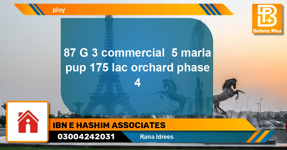 Residential Plot for Sale in Bahria Orchard, Lahore - (BP-138023)