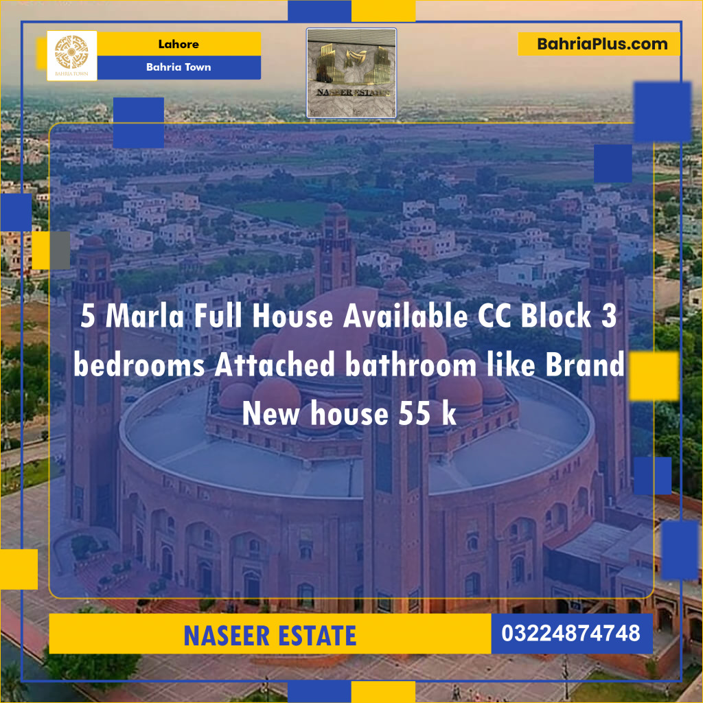 Residential House for Rent in Bahria Town, Lahore - (BP-138053)