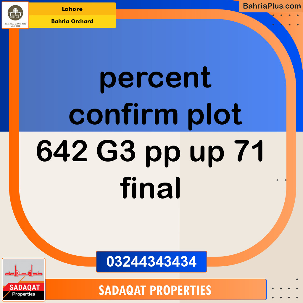 Residential Plot for Sale in Bahria Orchard, Lahore - (BP-138110)
