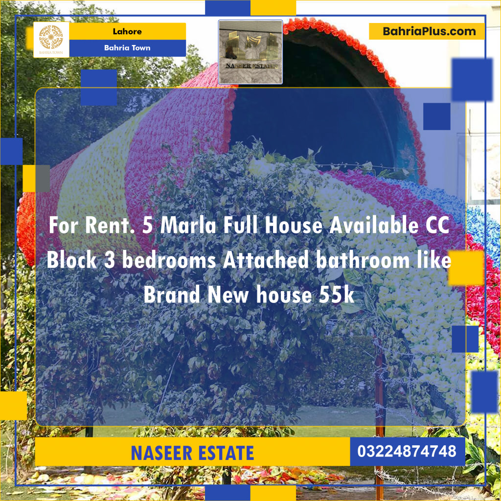 Residential House for Rent in Bahria Town, Lahore - (BP-138139)