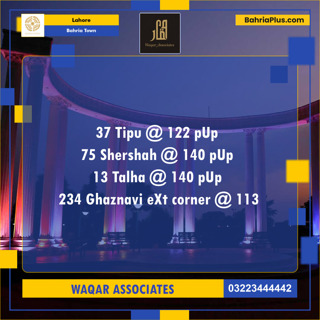 Residential Plot for Sale in Bahria Town, Lahore - (BP-138201)