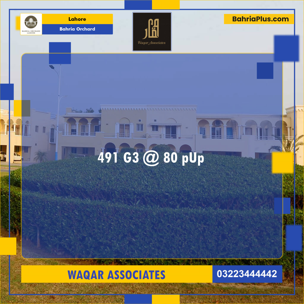 Residential Plot for Sale in Bahria Orchard, Lahore - (BP-138204)