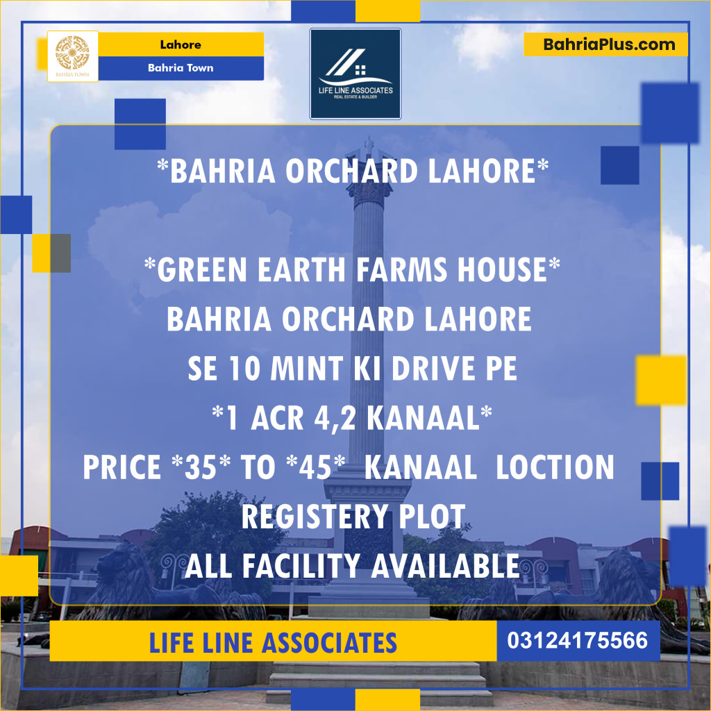Residential Plot for Sale in Bahria Town, Lahore - (BP-138232)