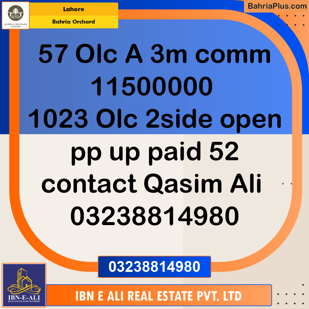 Residential Plot for Sale in Bahria Orchard, Lahore - (BP-138276)