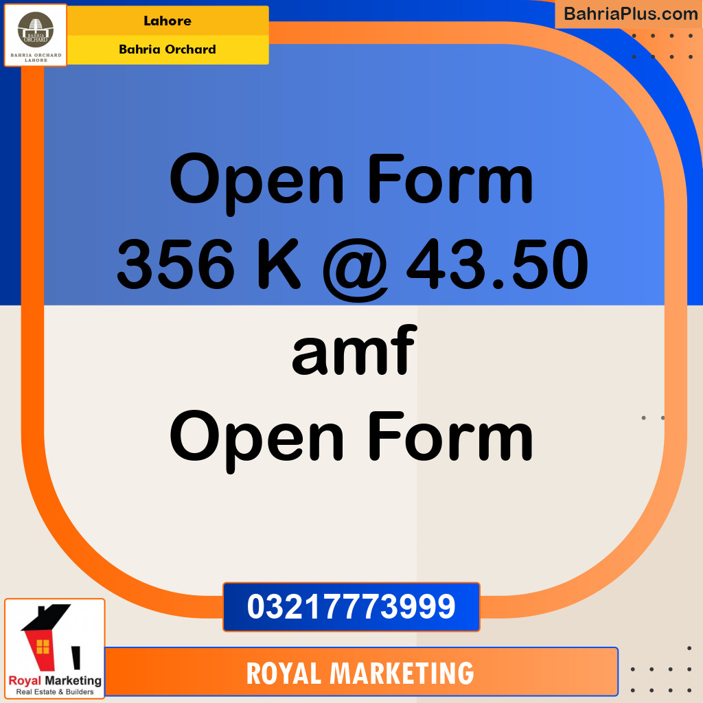 Residential Plot for Sale in Bahria Orchard, Lahore - (BP-138286)