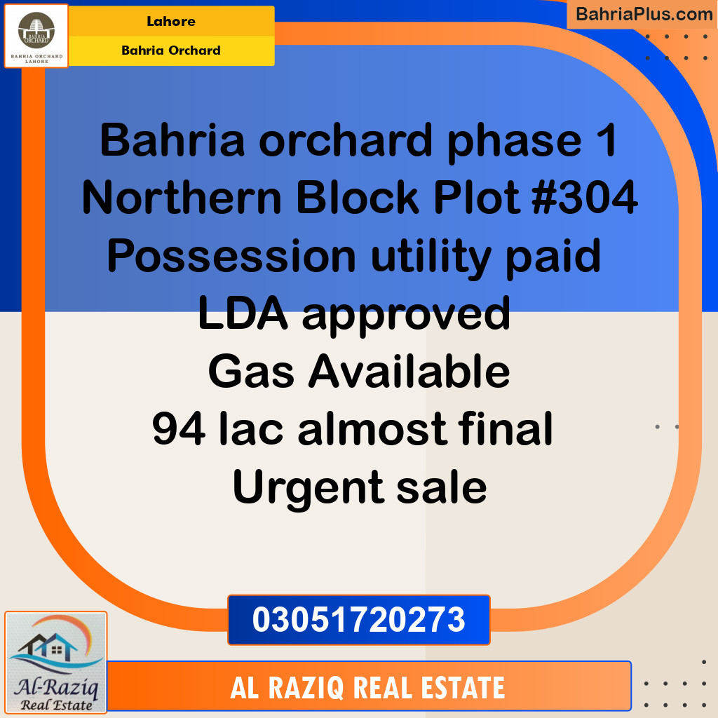 Residential Plot for Sale in Phase 1 - Northern District -  Bahria Orchard, Lahore - (BP-138350)