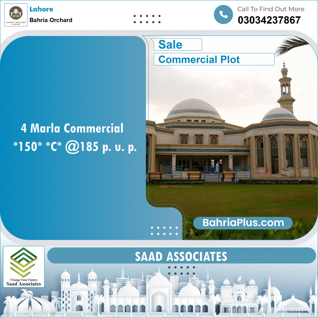 Commercial Plot for Sale in Bahria Orchard, Lahore - (BP-138372)