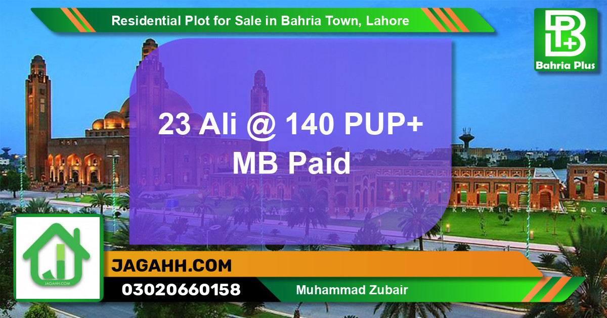 Residential Plot for Sale in Bahria Town, Lahore - (BP-138394)