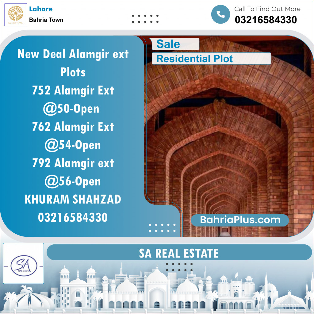 Residential Plot for Sale in Bahria Town, Lahore - (BP-138438)