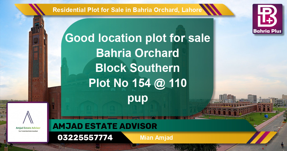 Residential Plot for Sale in Bahria Orchard, Lahore - (BP-138447)