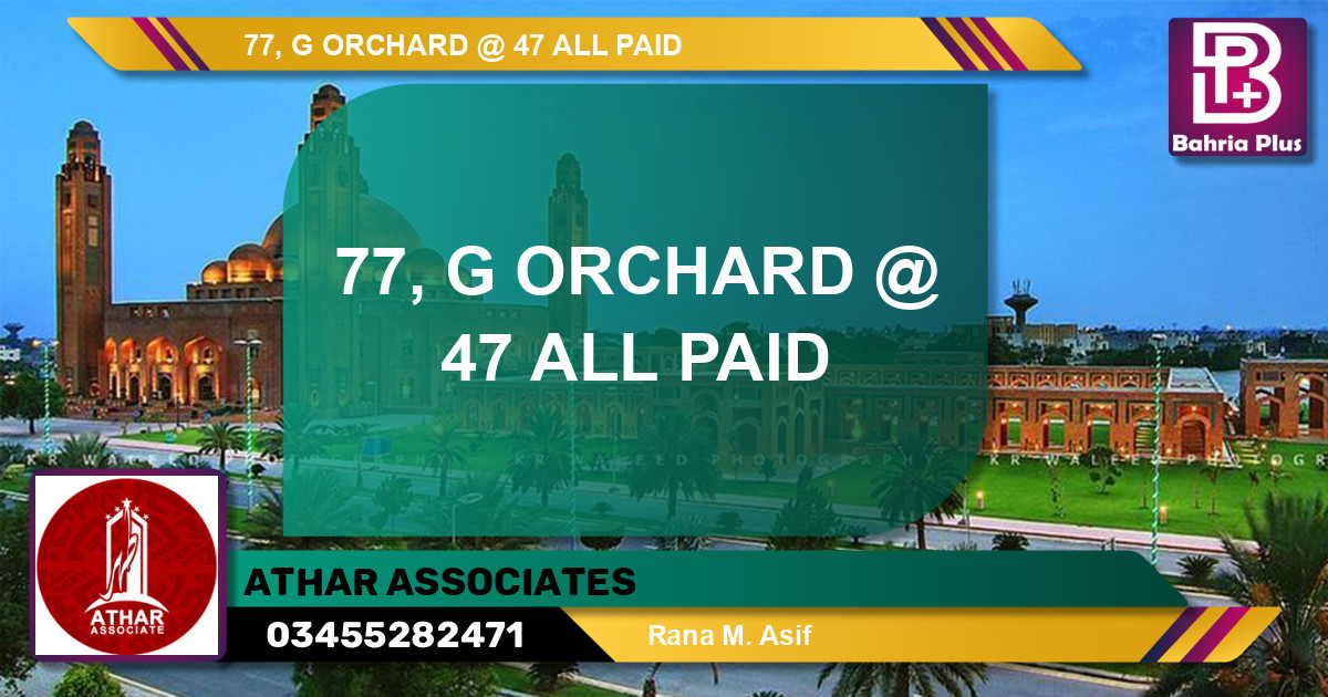 Residential Plot for Sale in Bahria Orchard, Lahore - (BP-138489)