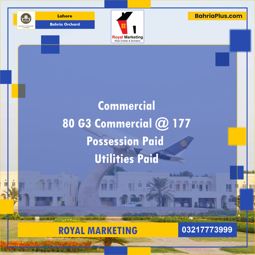 Commercial Plot for Sale in Bahria Orchard, Lahore - (BP-138521)