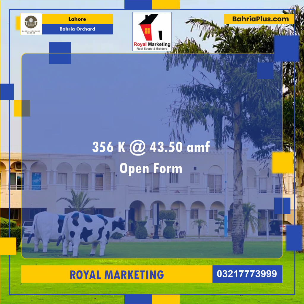 Residential Plot for Sale in Bahria Orchard, Lahore - (BP-138527)