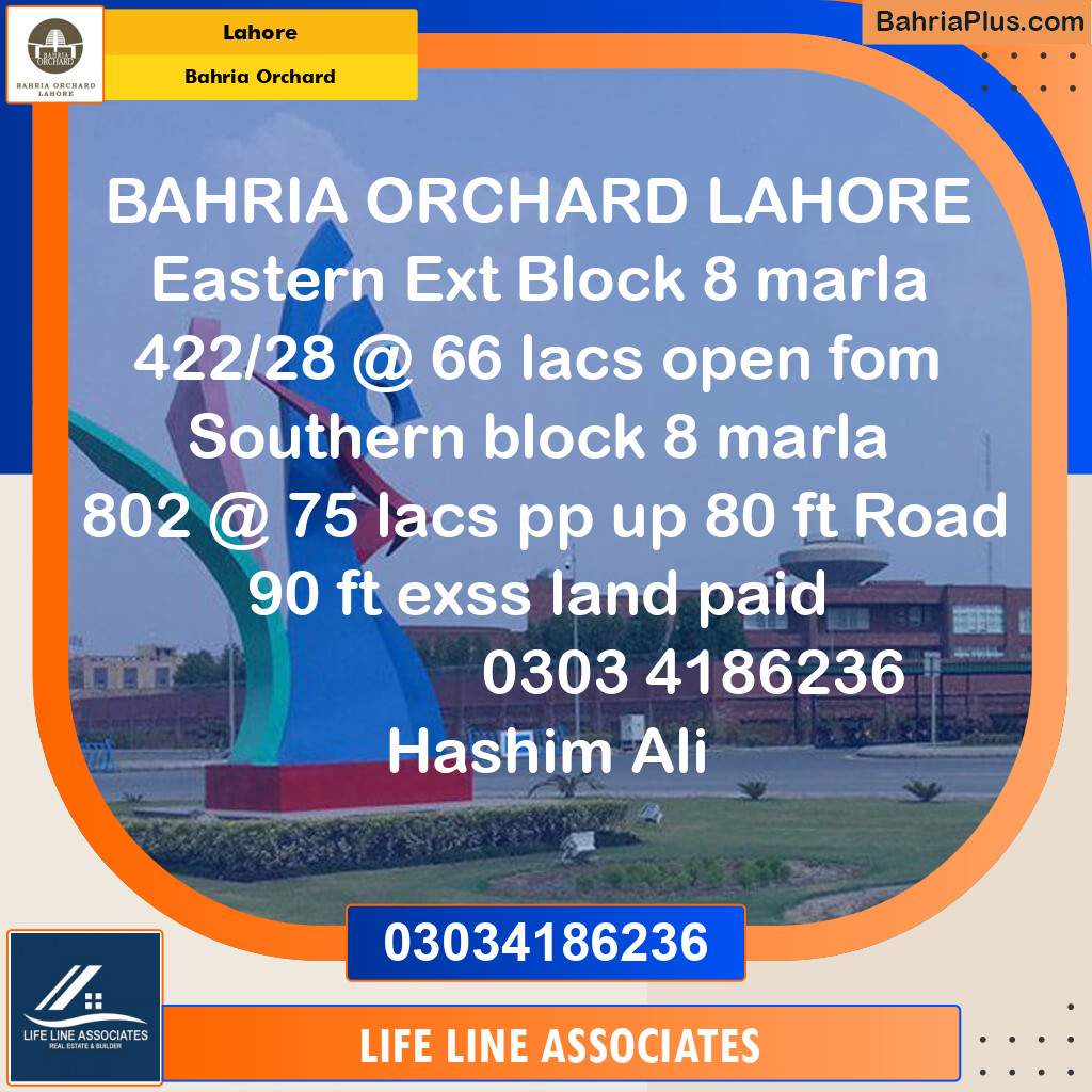 Residential Plot for Sale in Bahria Orchard, Lahore - (BP-138557)
