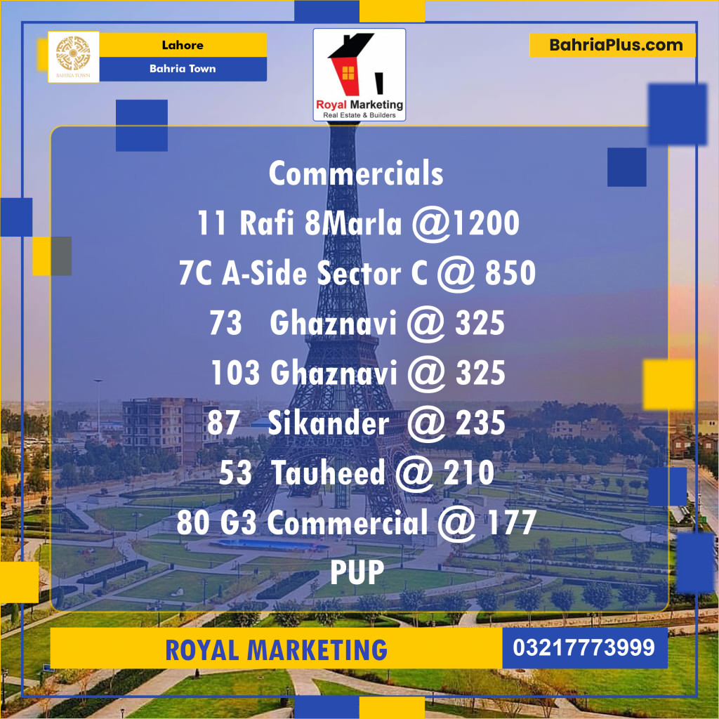 Commercial Plot for Sale in Bahria Town, Lahore - (BP-138571)