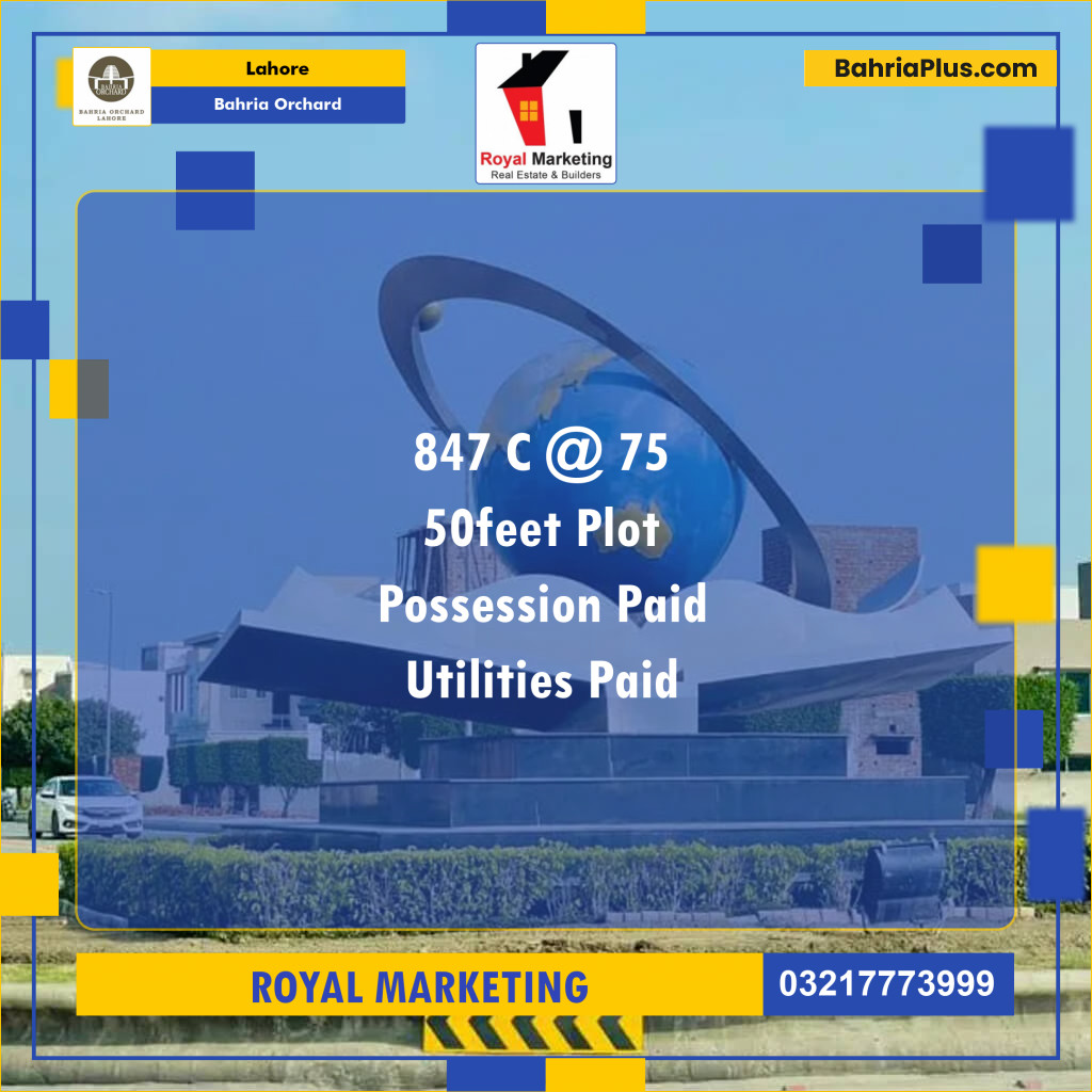 Residential Plot for Sale in Bahria Orchard, Lahore - (BP-138572)