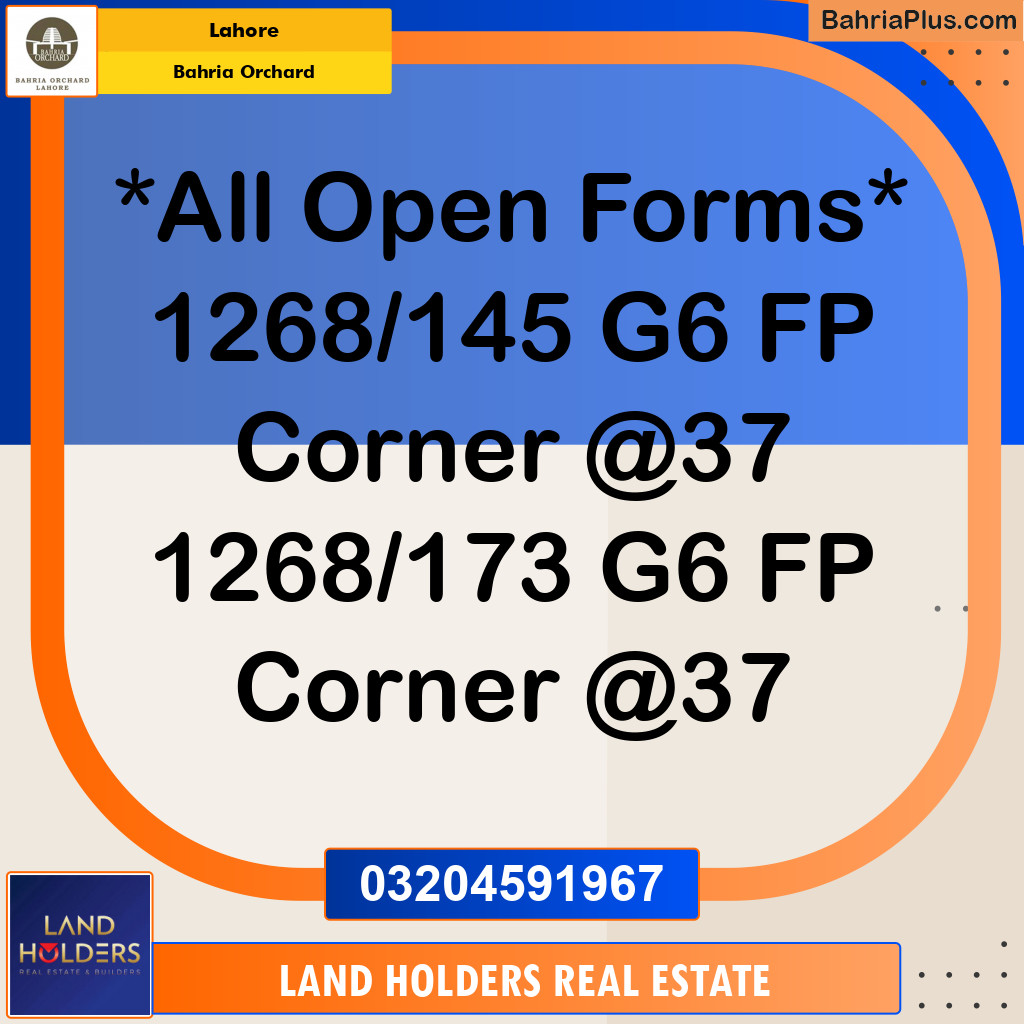 Residential Plot for Sale in Bahria Orchard, Lahore - (BP-138592)