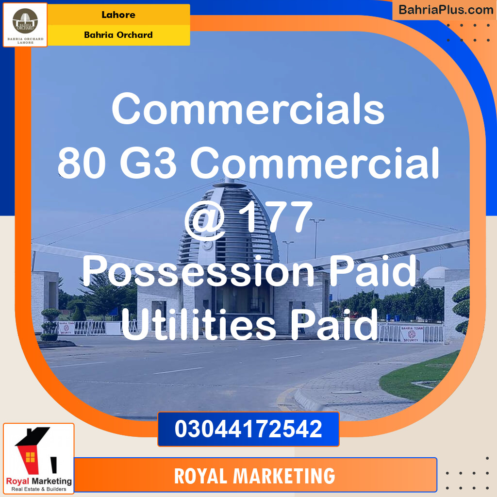 Commercial Plot for Sale in Bahria Orchard, Lahore - (BP-138618)