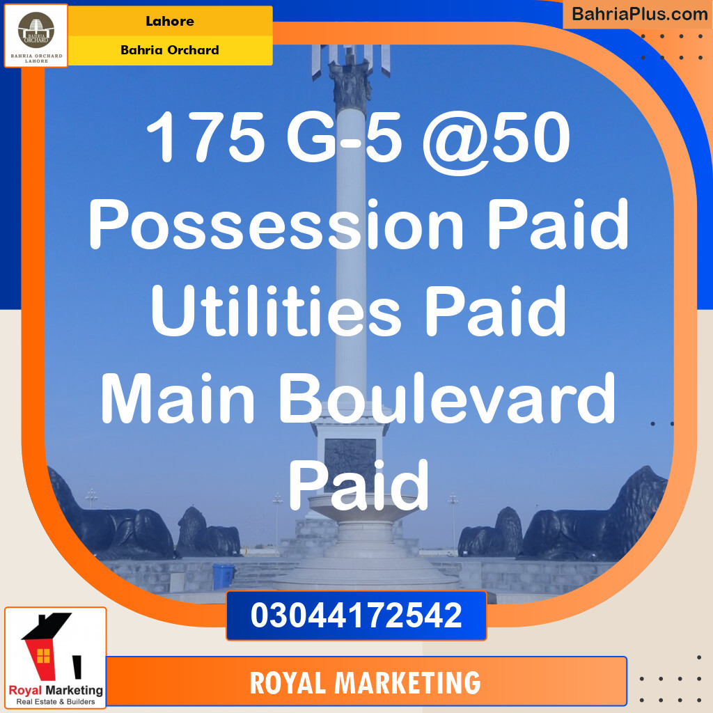 Residential Plot for Sale in Bahria Orchard, Lahore - (BP-138624)