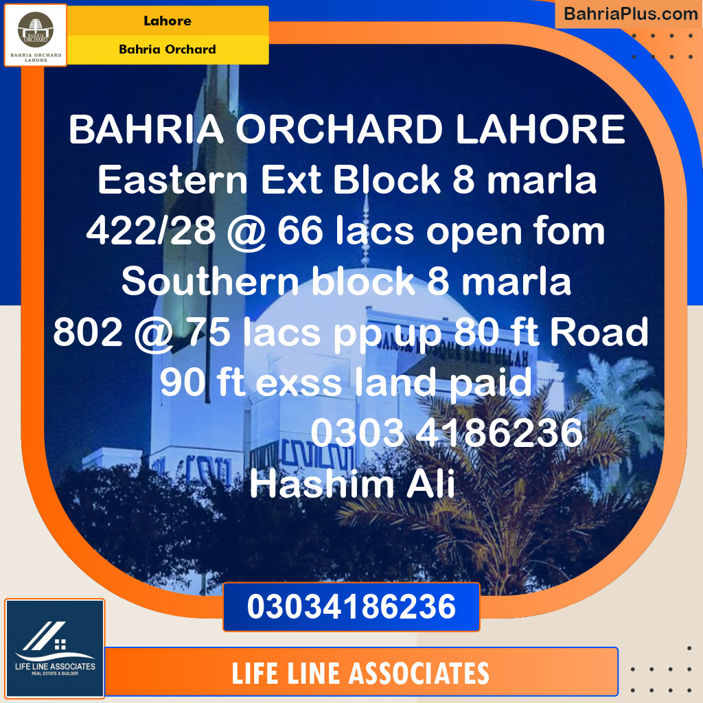 Residential Plot for Sale in Bahria Orchard, Lahore - (BP-138625)