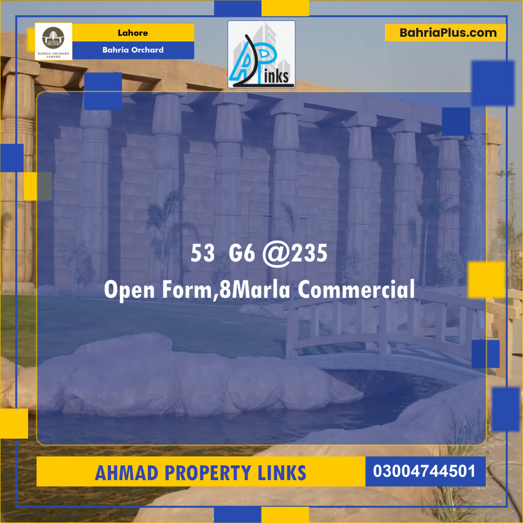 Commercial Plot for Sale in Bahria Orchard, Lahore - (BP-138631)