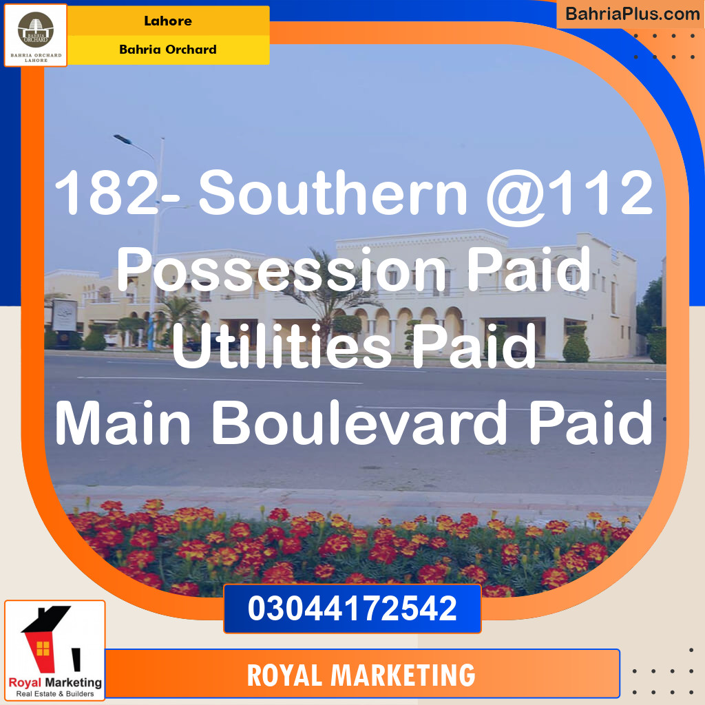 Residential Plot for Sale in Bahria Orchard, Lahore - (BP-138635)