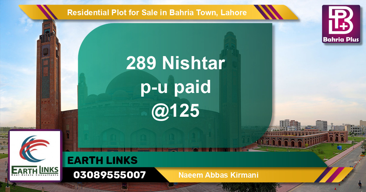 Residential Plot for Sale in Bahria Town, Lahore - (BP-138650)