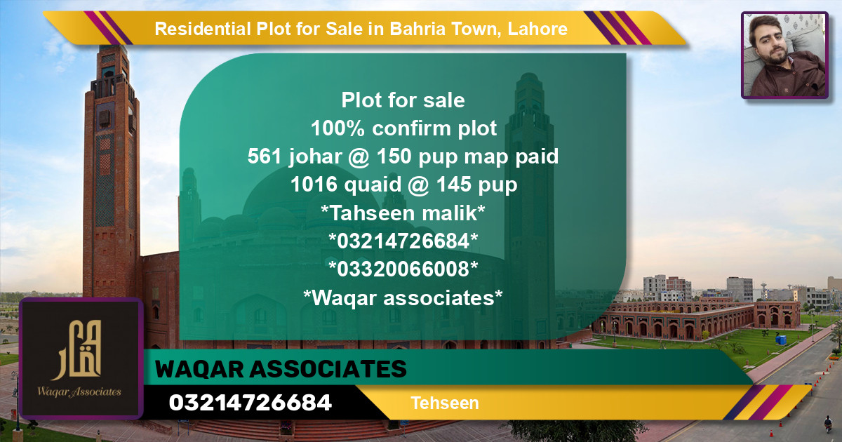 Residential Plot for Sale in Bahria Town, Lahore - (BP-138667)