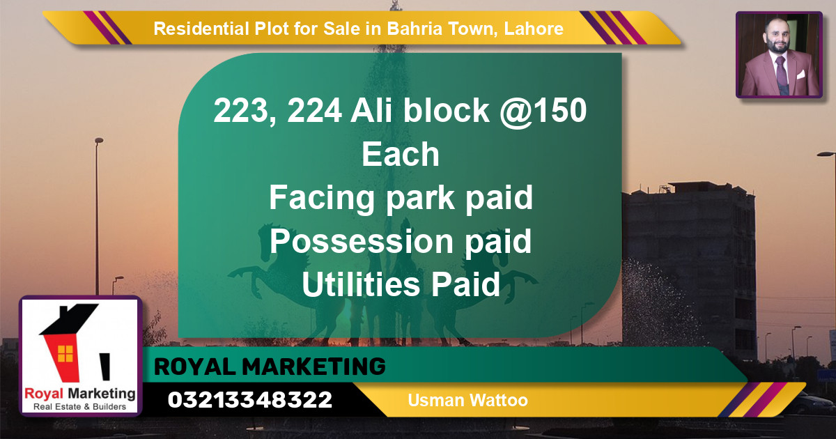 Residential Plot for Sale in Bahria Town, Lahore - (BP-138720)