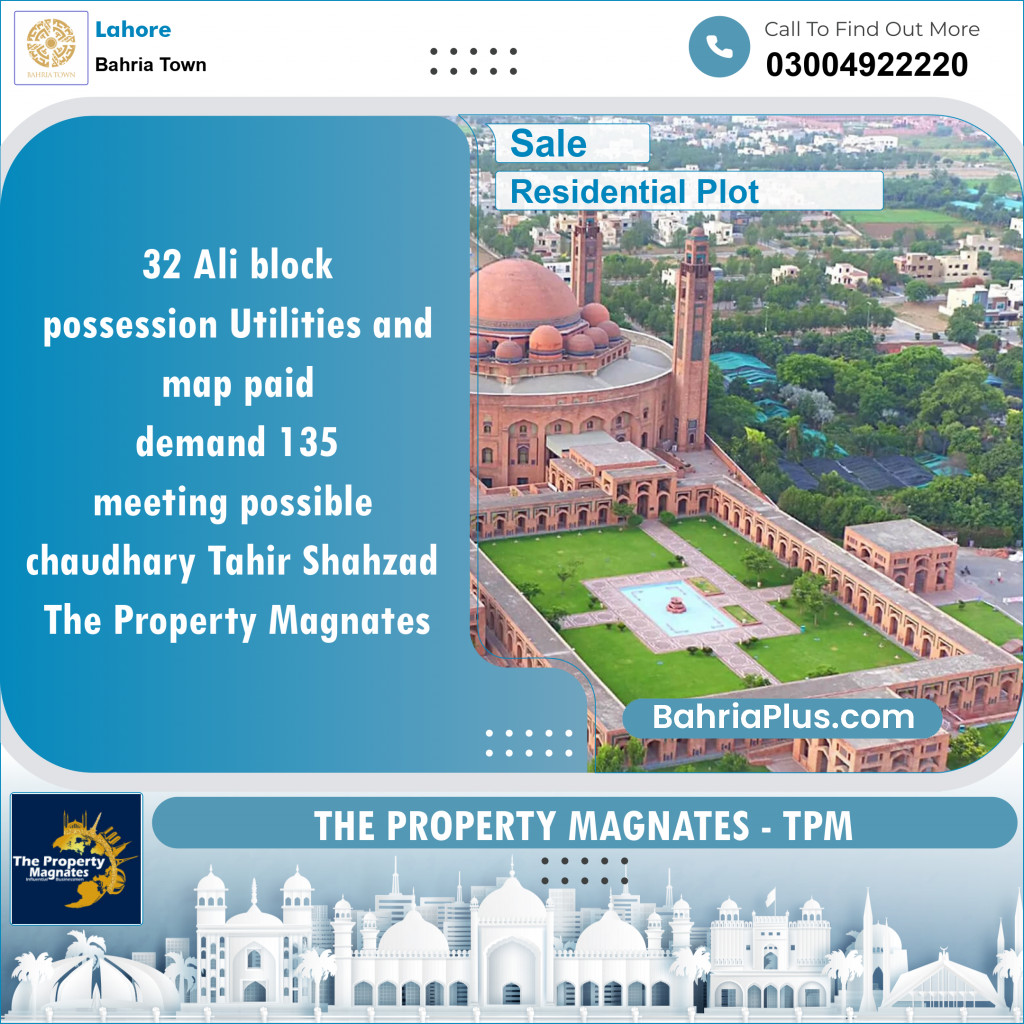Residential Plot for Sale in Bahria Town, Lahore - (BP-138737)