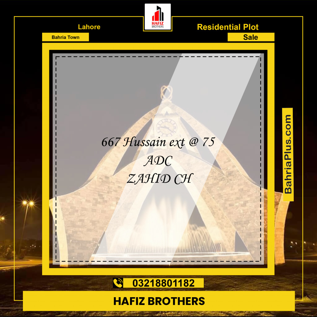 Residential Plot for Sale in Bahria Town, Lahore - (BP-138738)