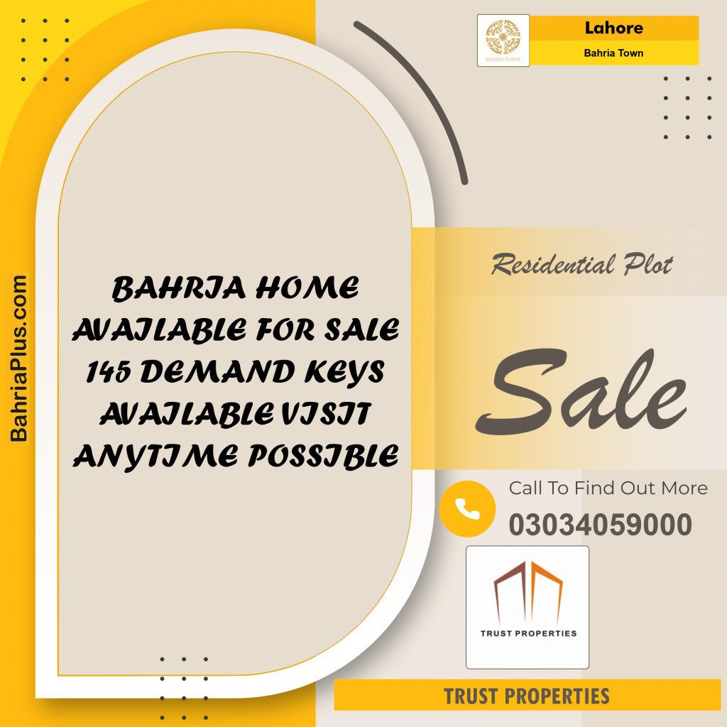 Residential Plot for Sale in Bahria Town, Lahore - (BP-138755)