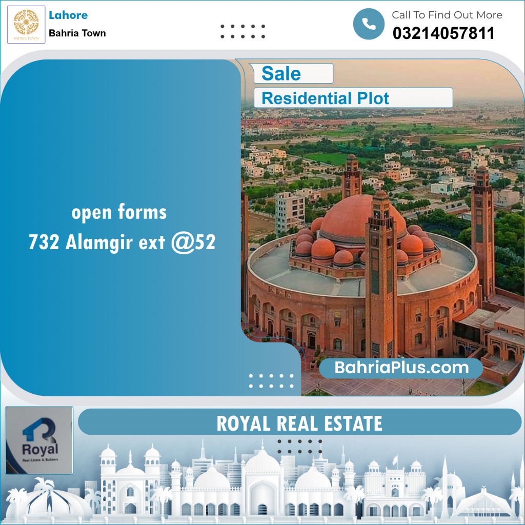 Residential Plot for Sale in Bahria Town, Lahore - (BP-138809)