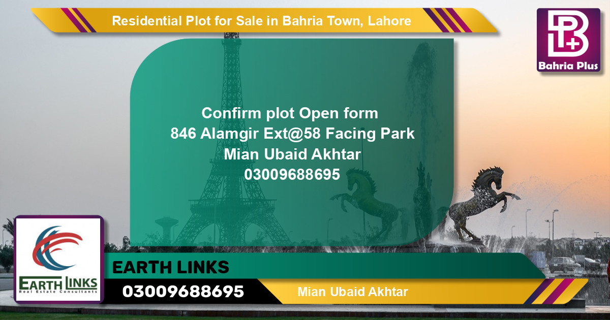 Residential Plot for Sale in Bahria Town, Lahore - (BP-138932)