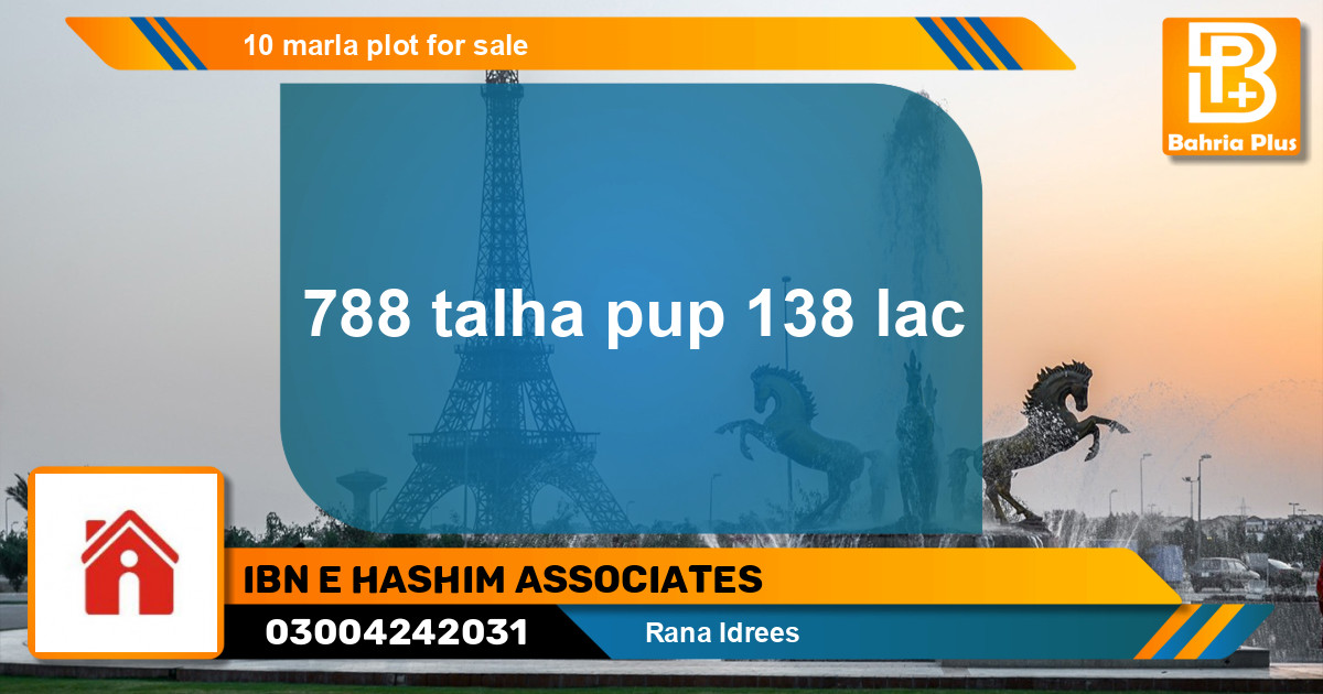 Residential Plot for Sale in Bahria Town, Lahore - (BP-138960)
