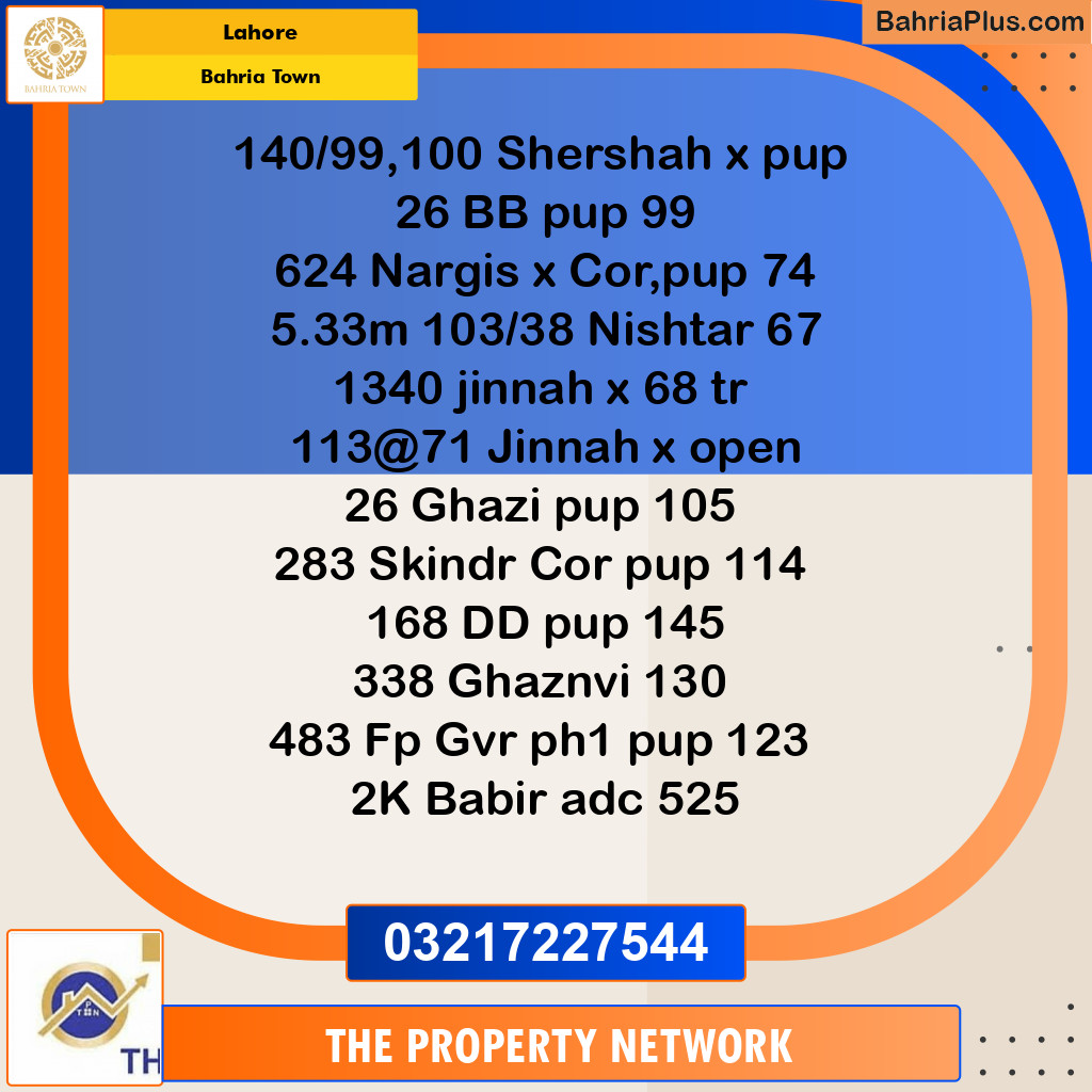 Residential Plot for Sale in Bahria Town, Lahore - (BP-139000)