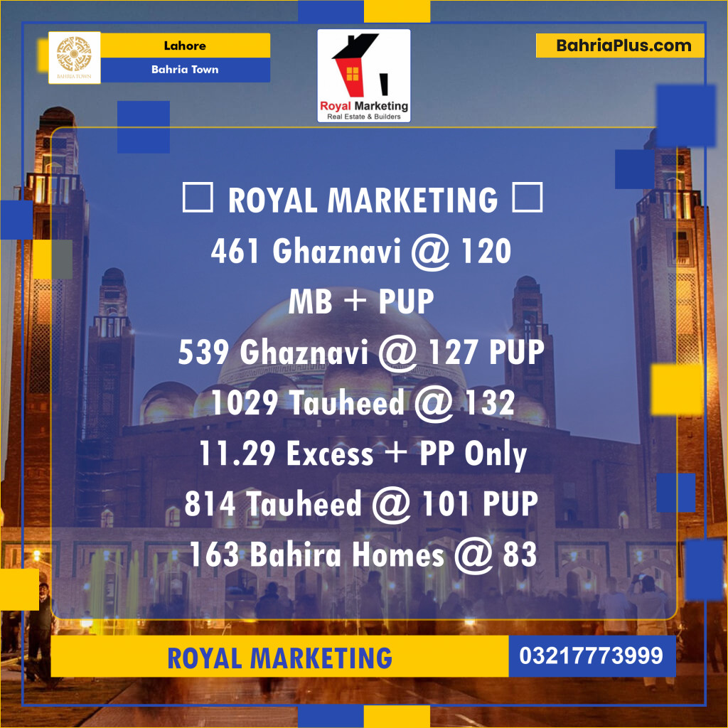 Residential Plot for Sale in Bahria Town, Lahore - (BP-139021)