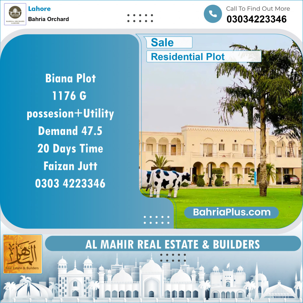 Residential Plot for Sale in Bahria Orchard, Lahore - (BP-139032)
