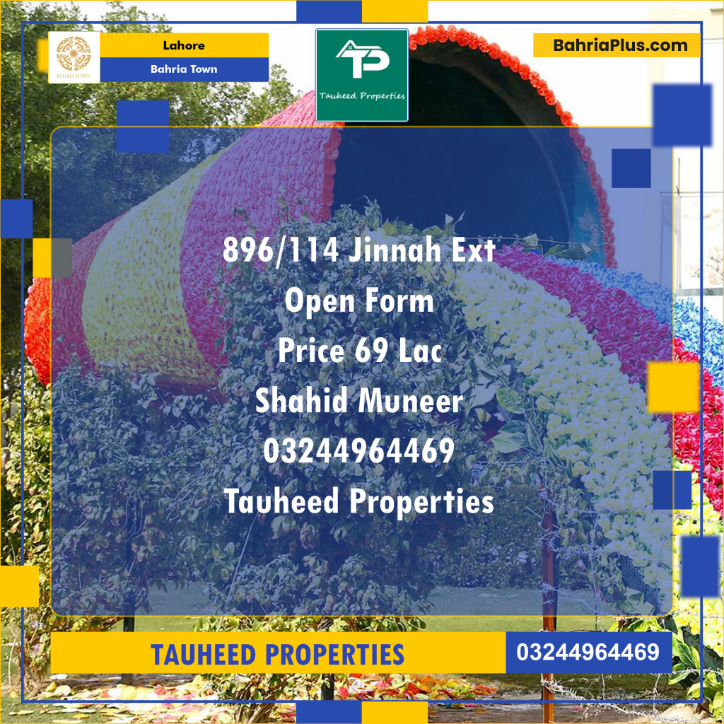 Residential Plot for Sale in Bahria Town, Lahore - (BP-139107)