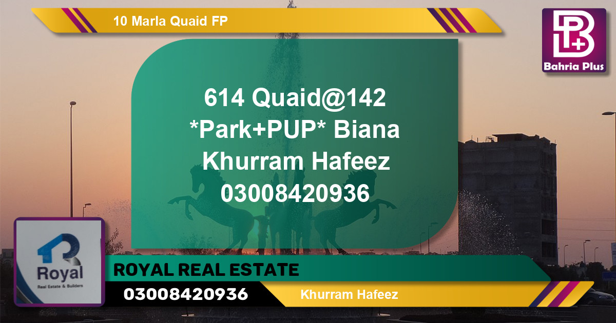 Residential Plot for Sale in Bahria Town, Lahore - (BP-139135)