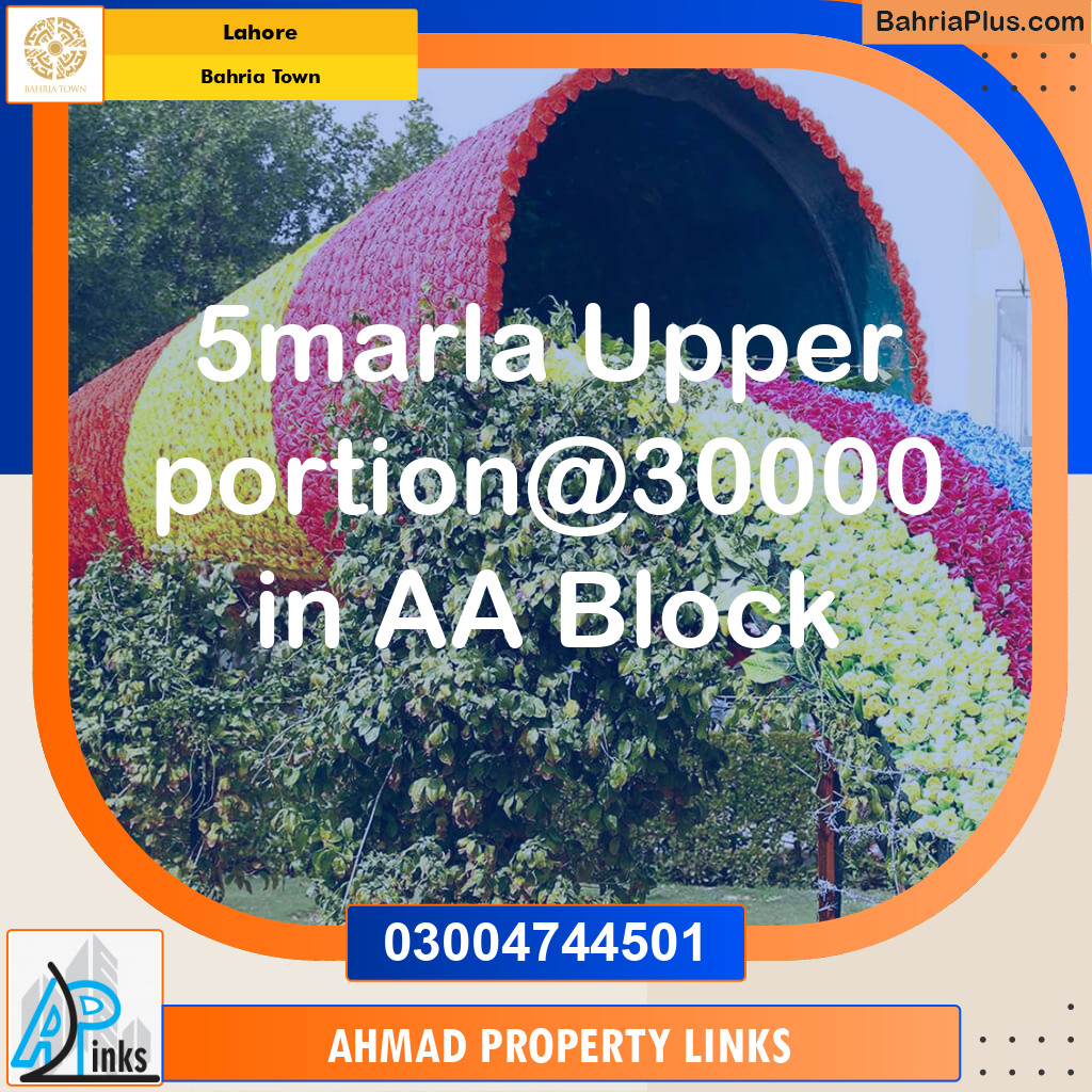 Residential House for Rent in Sector D - AA Block -  Bahria Town, Lahore - (BP-139153)