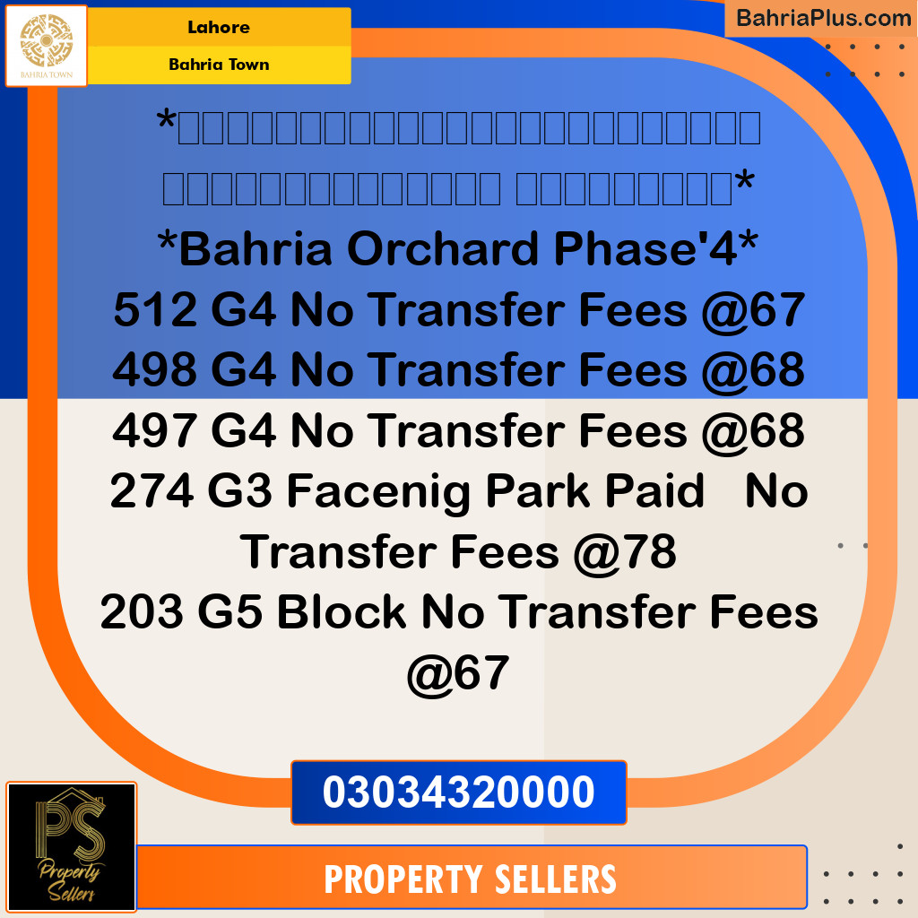 Residential Plot for Sale in Bahria Town, Lahore - (BP-139161)