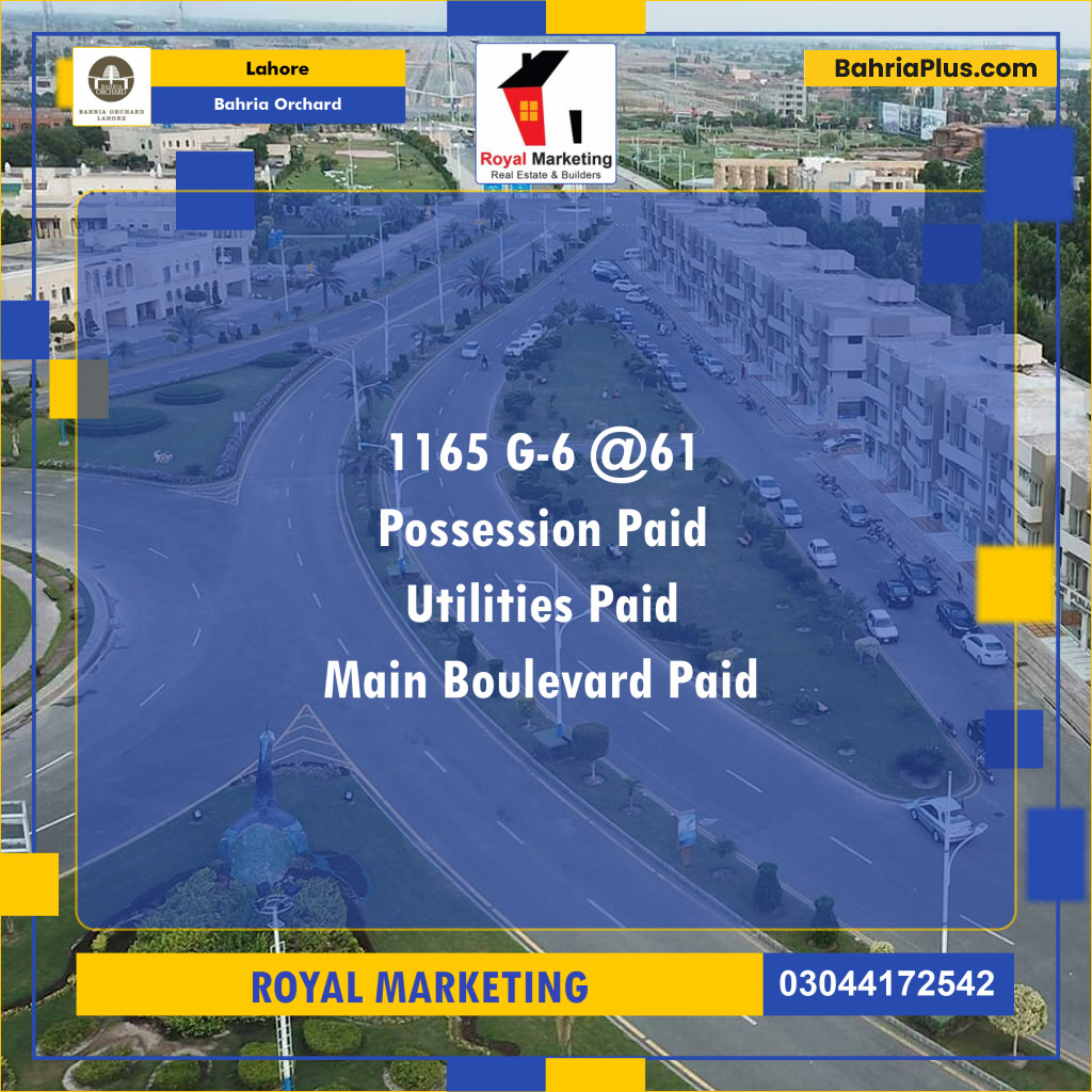 Residential Plot for Sale in Bahria Orchard, Lahore - (BP-139177)