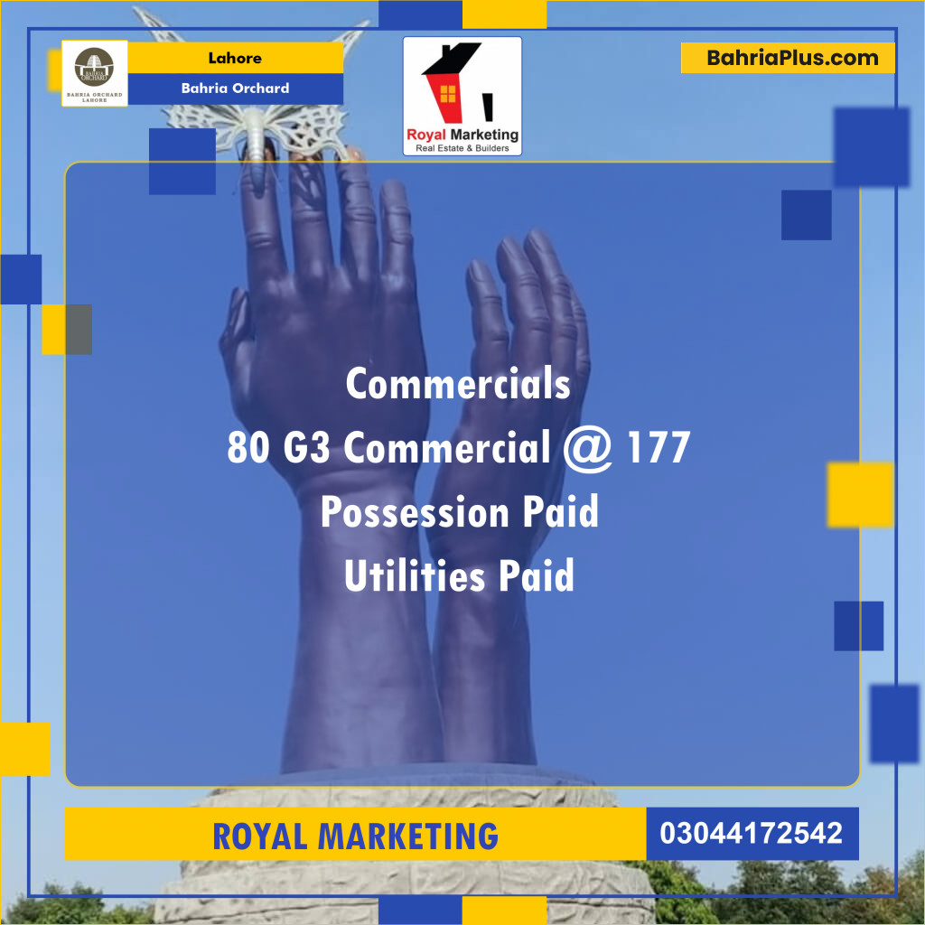 Commercial Plot for Sale in Bahria Orchard, Lahore - (BP-139190)