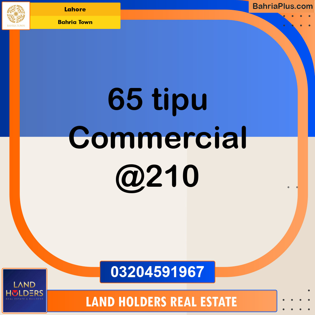 Commercial Plot for Sale in Bahria Town, Lahore - (BP-139210)