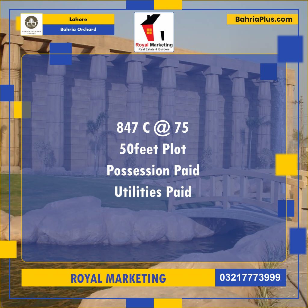 Residential Plot for Sale in Bahria Orchard, Lahore - (BP-139234)