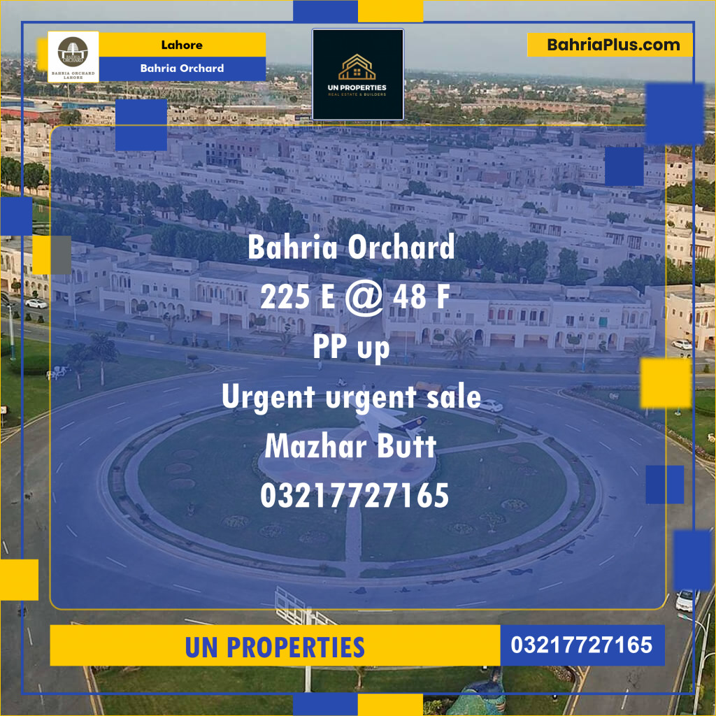 Residential Plot for Sale in Bahria Orchard, Lahore - (BP-139251)