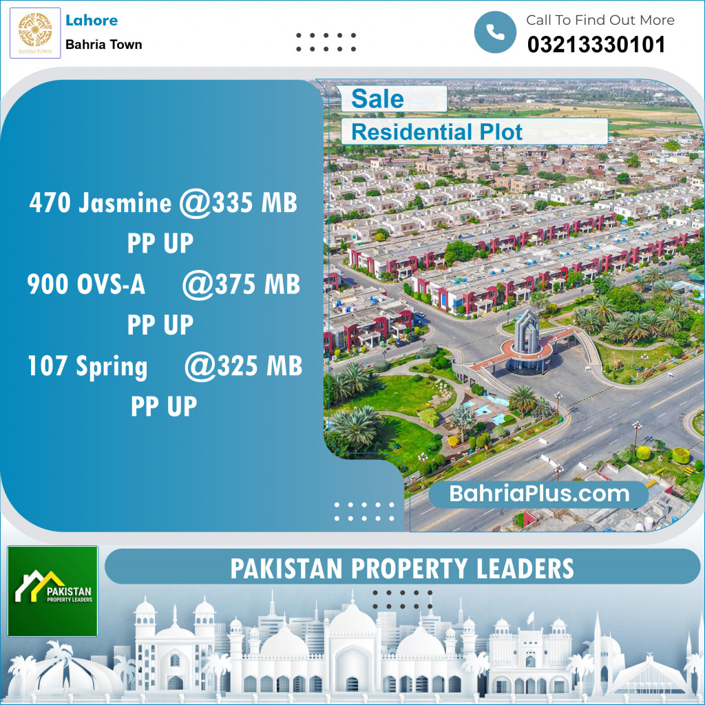 Residential Plot for Sale in Bahria Town, Lahore - (BP-139252)