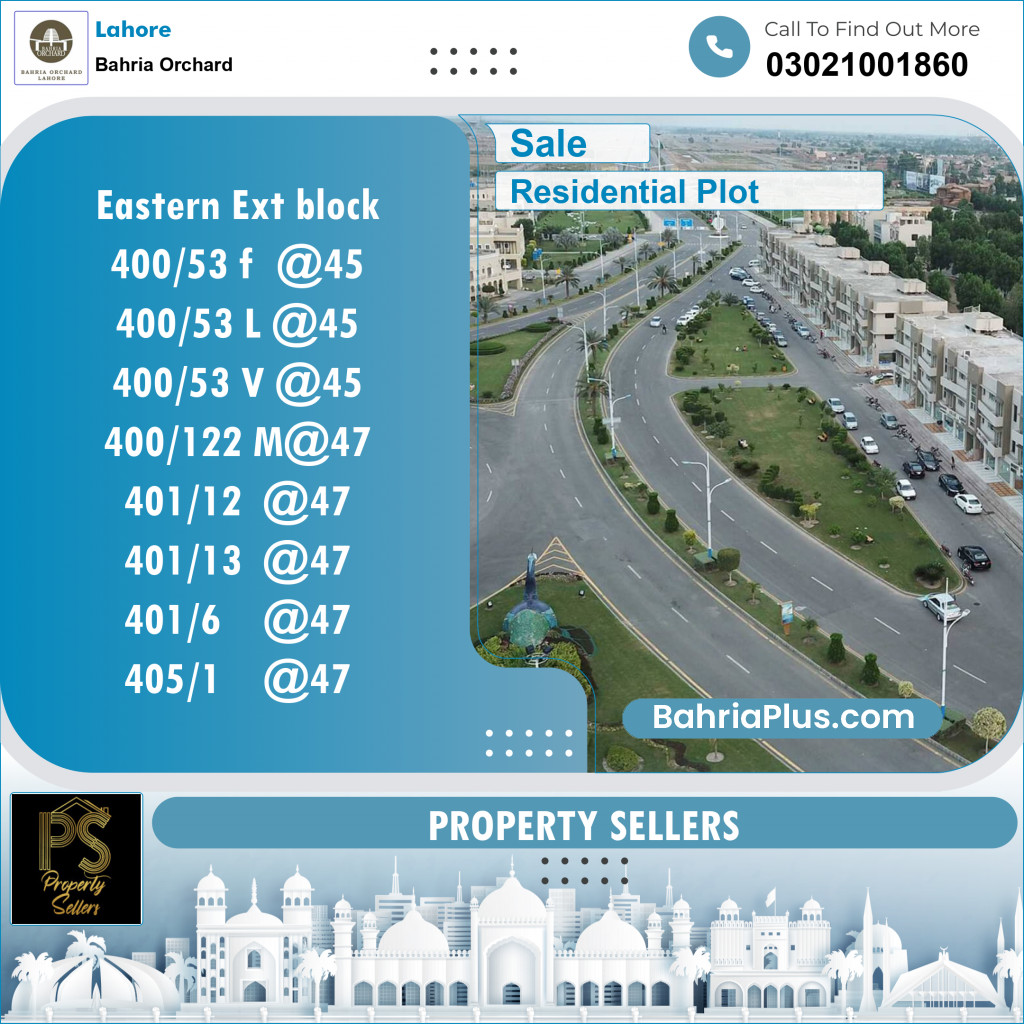 Residential Plot for Sale in Bahria Orchard, Lahore - (BP-139257)